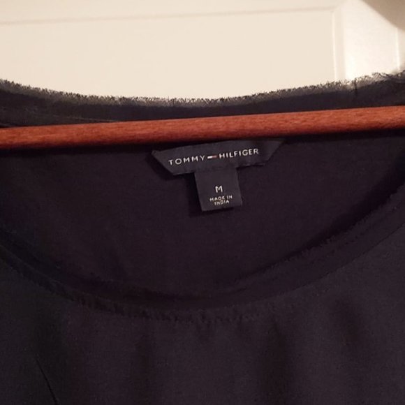 Tommy Hilfiger Round Neck Navy Stripe Top - Picture 3 of 3